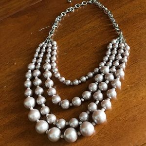 Faux pearl 4 strand necklace